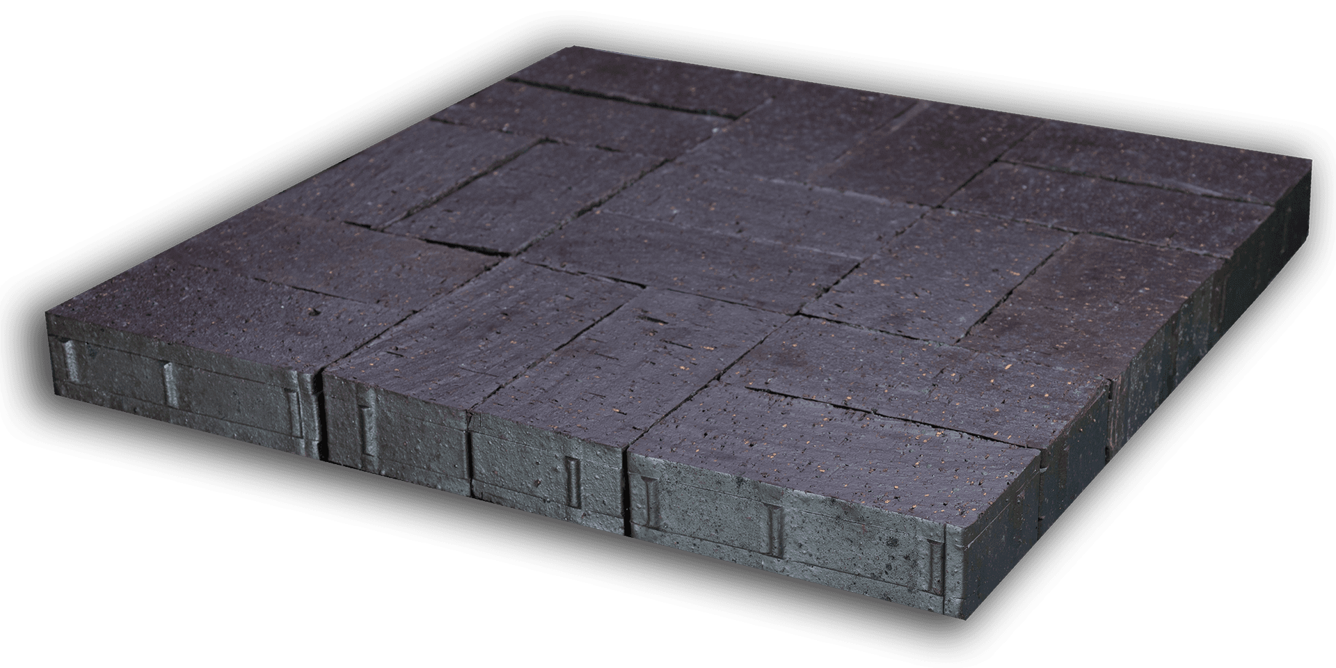 Dark Ironspot colored brick, in the colorGroup Black Brick, Plum Brick. The product is clay brick.