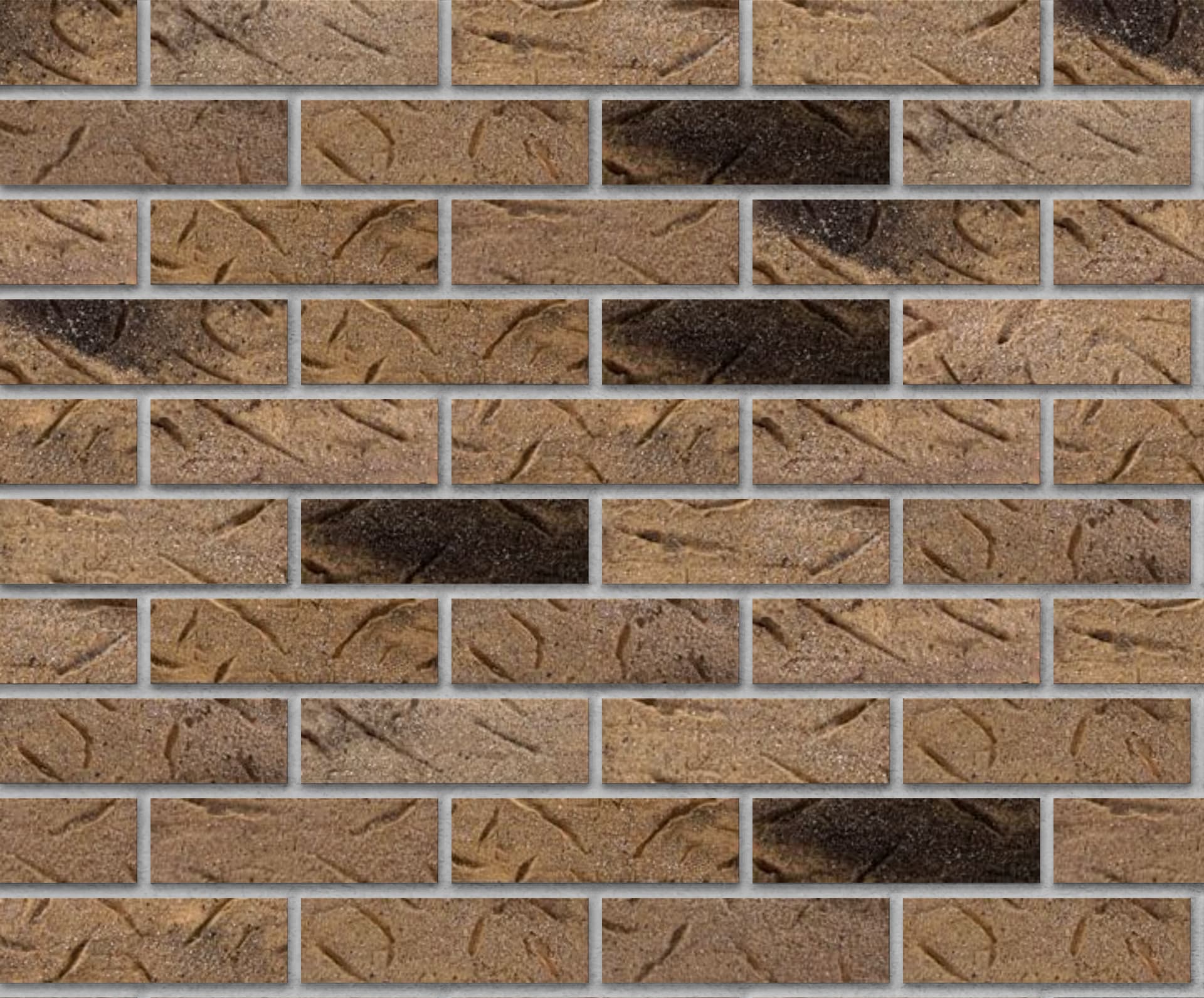 Gray Heritage colored brick, in the colorGroup Tan Brick, Brown Brick, Orange Brick. The product is clay brick.