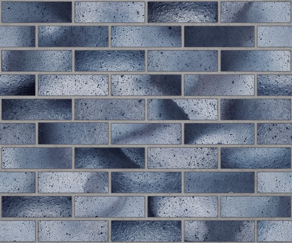 Ravenswood Ironspot colored brick, in the colorGroup Black Brick, Plum Brick. The product is clay brick.